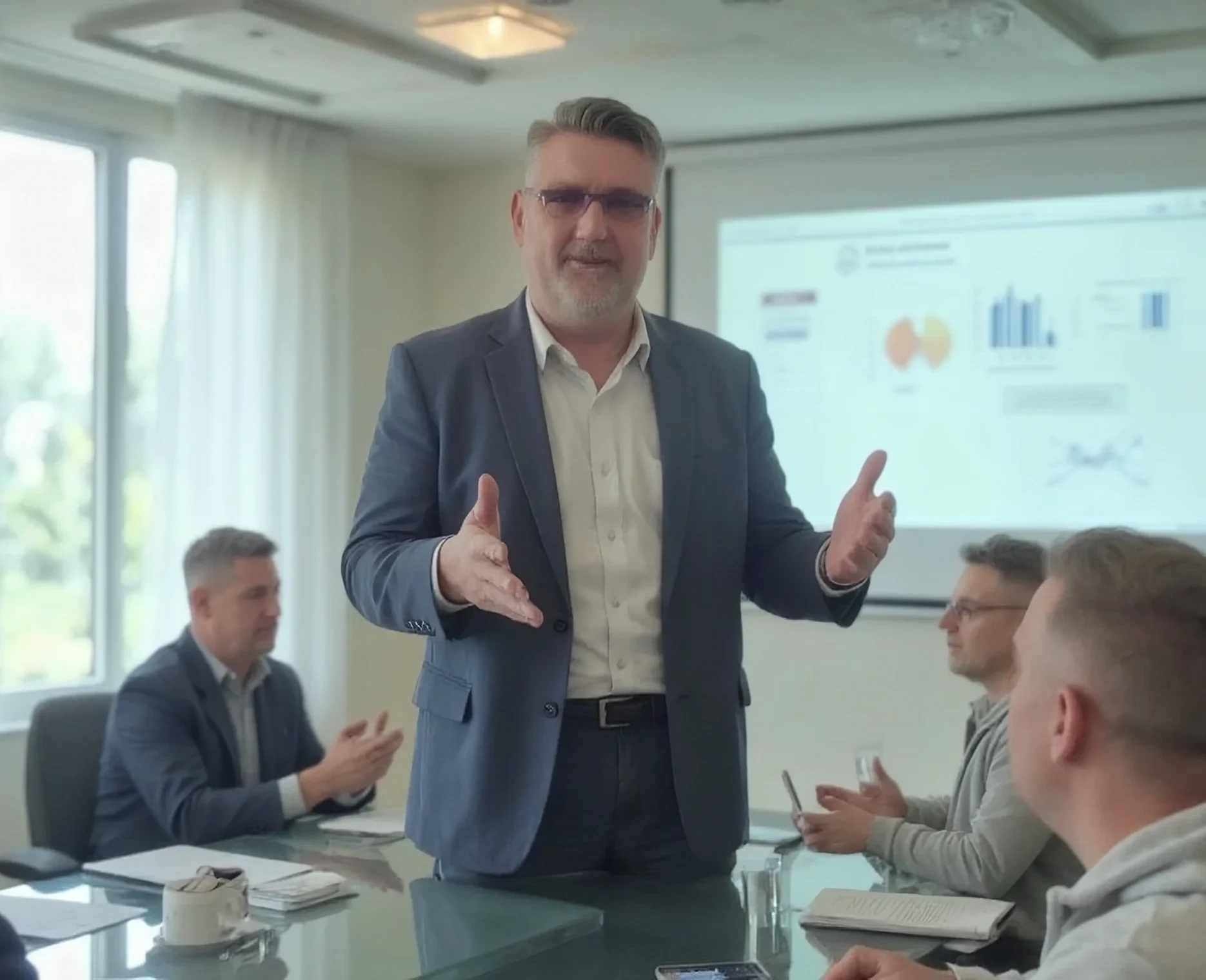 Ingo Weltz im Seminar vor Unternehmern